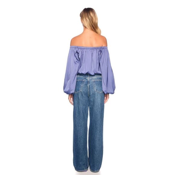 Susana Monaco matte satin off shoulder bodysuit NEW NWT - Picture 3 of 8